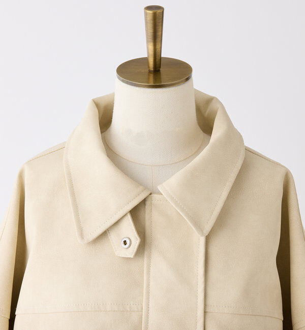  「フェイクレザーショートジャケット」|ダウンベスト・ベスト|