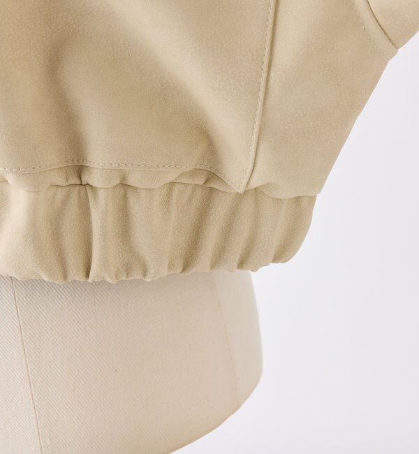  「フェイクレザーショートジャケット」|ダウンベスト・ベスト|