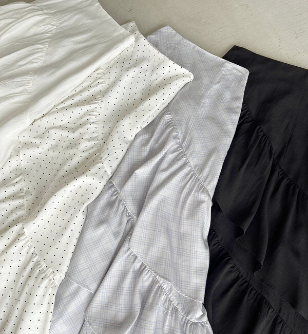  「ティアードフリルロングスカート」|スカート|