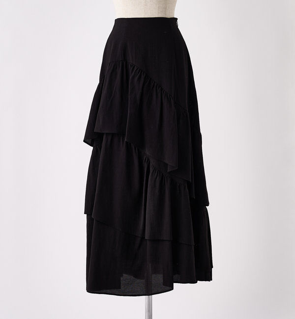  「ティアードフリルロングスカート」|スカート|