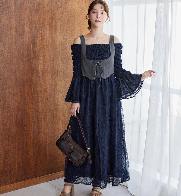  「コルセットベストSETワンピース」|ワンピース|