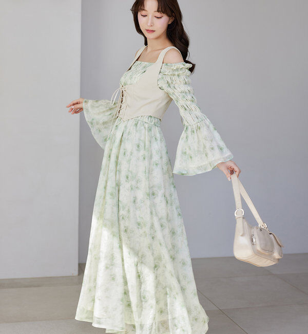  「コルセットベストSETワンピース」|ワンピース|