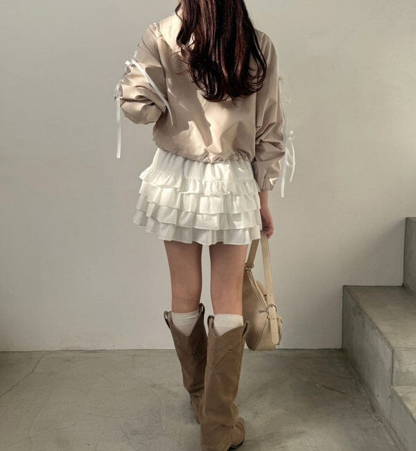  「ティアードフリルミニスカート」|スカート|