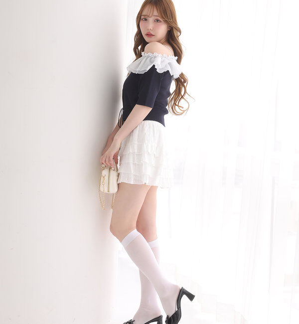  「ティアードフリルミニスカート」|スカート|