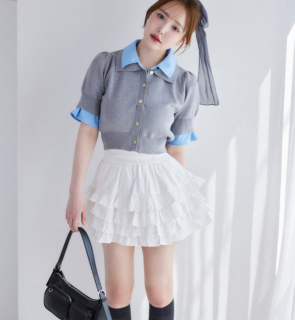  「ティアードフリルミニスカート」|スカート|