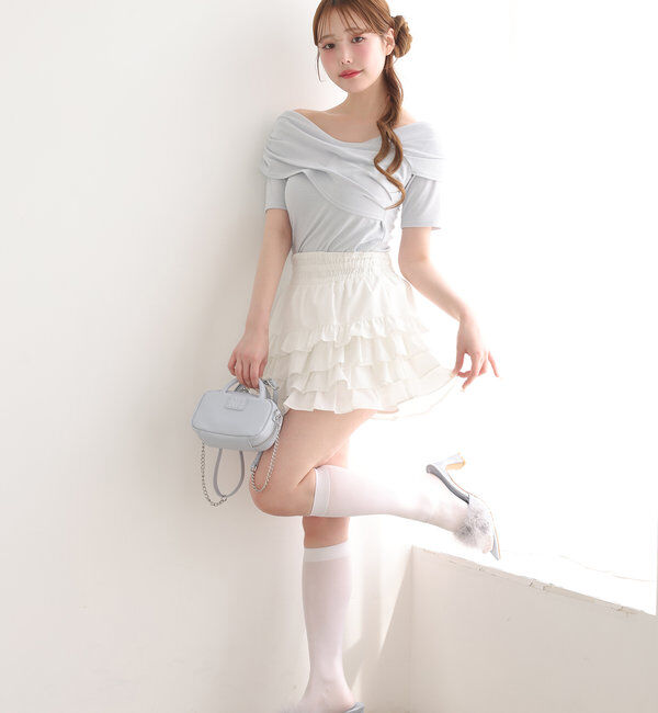  「ティアードフリルミニスカート」|スカート|