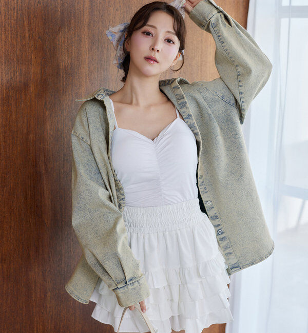  「ティアードフリルミニスカート」|スカート|