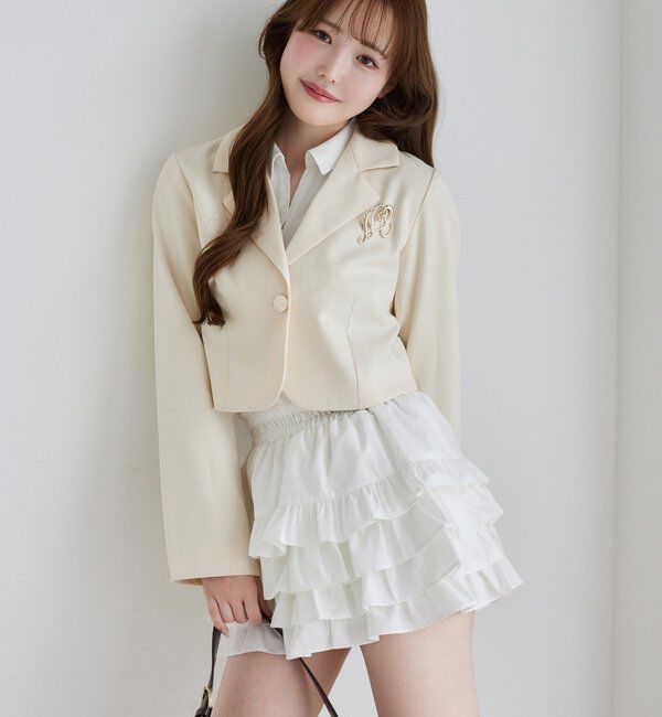  「ティアードフリルミニスカート」|スカート|