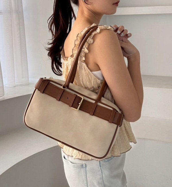  「ベルトつきスクエアバッグ」|ショルダー・メッセンジャー|