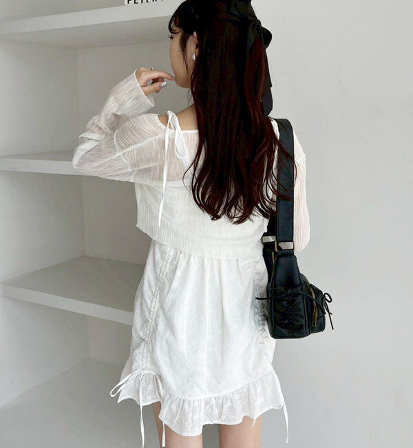  「ホック付きシアーカーデ」|ニット・セーター|