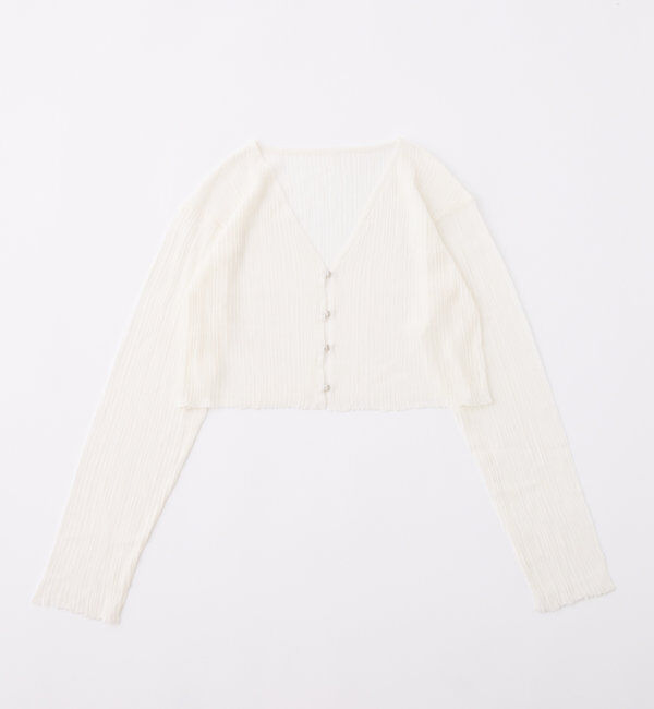  「ホック付きシアーカーデ」|ニット・セーター|
