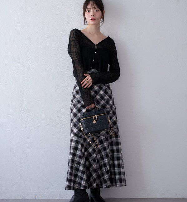  「ホック付きシアーカーデ」|ニット・セーター|