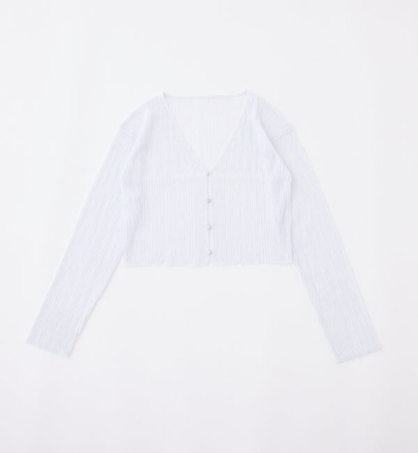  「ホック付きシアーカーデ」|ニット・セーター|