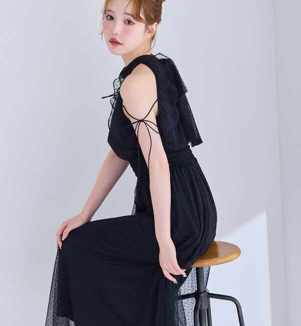  「【Fluffy Romance collection】アメスリロングワンピース」|ワンピース|ブラック系その他