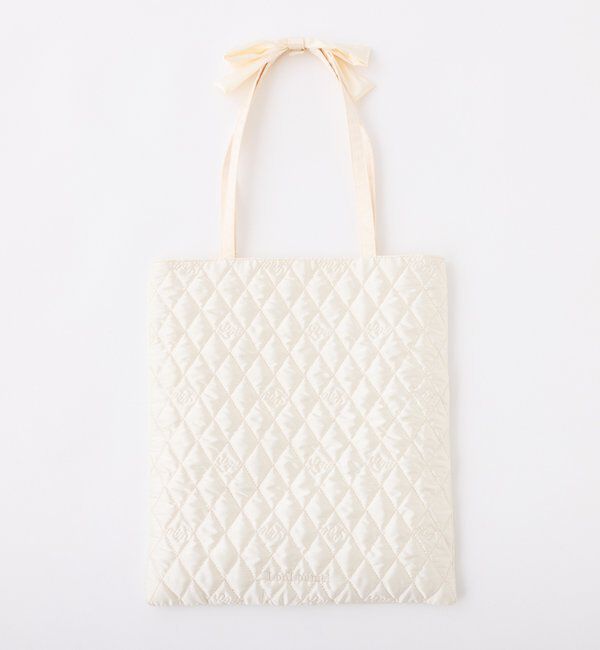  「【LouLoumei】キルティングトートバッグ／推し活にも使える」|トートバッグ|アイボリー