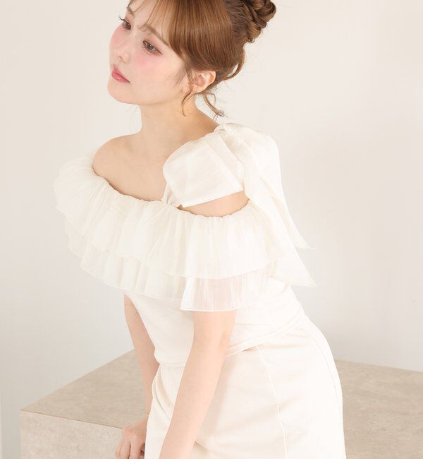  「セットで着れる／ワンショルリボントップス」|プルオーバー|