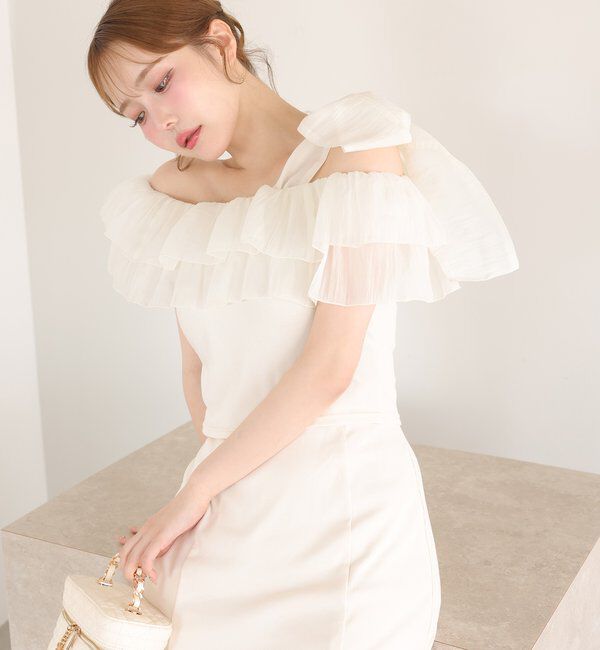  「セットで着れる／ワンショルリボントップス」|プルオーバー|