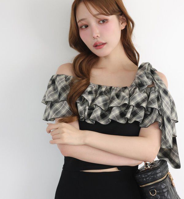  「セットで着れる／ワンショルリボントップス」|プルオーバー|