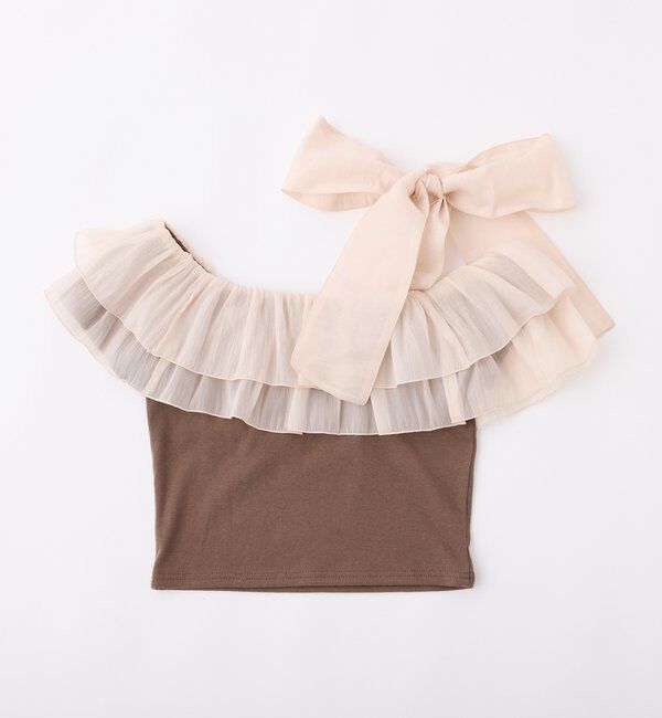  「セットで着れる／ワンショルリボントップス」|プルオーバー|