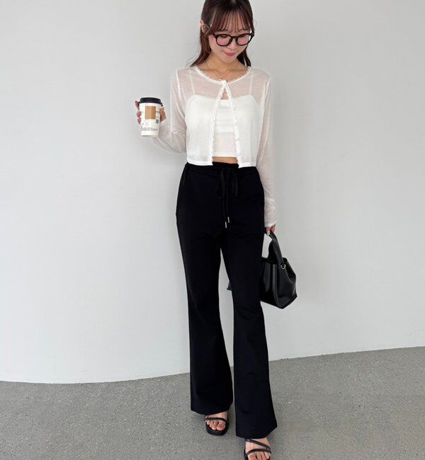  「レース付きカットカーディガン」|プルオーバー|