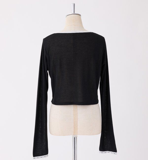  「レース付きカットカーディガン」|プルオーバー|