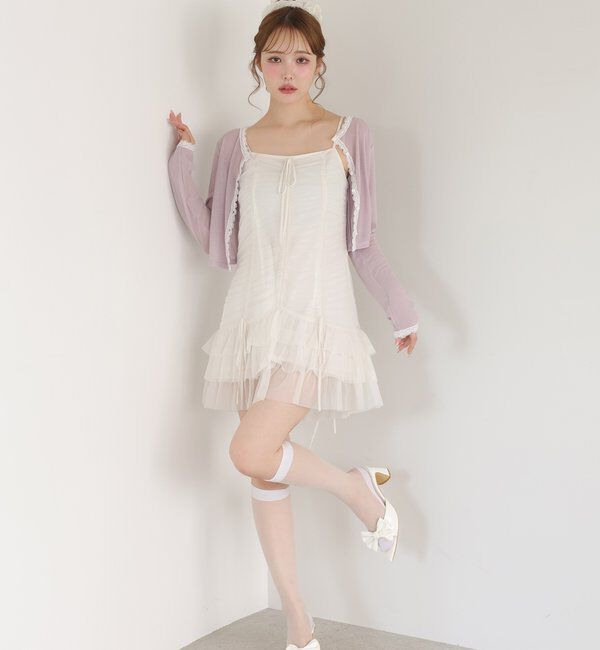  「レース付きカットカーディガン」|プルオーバー|