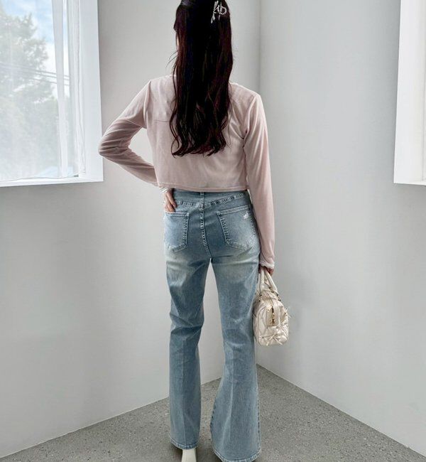  「レース付きカットカーディガン」|プルオーバー|