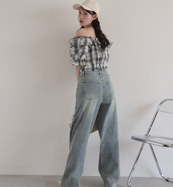  「ドロストフリルブラウス」|シャツ・ブラウス|