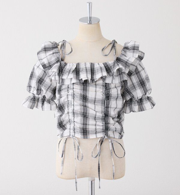 「ドロストフリルブラウス」|シャツ・ブラウス|