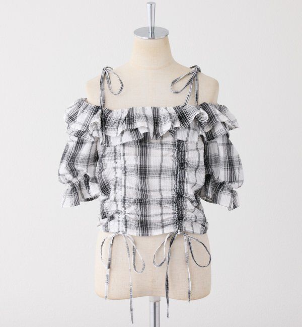  「ドロストフリルブラウス」|シャツ・ブラウス|