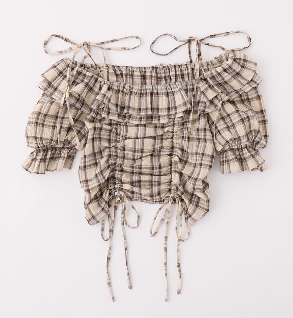  「ドロストフリルブラウス」|シャツ・ブラウス|