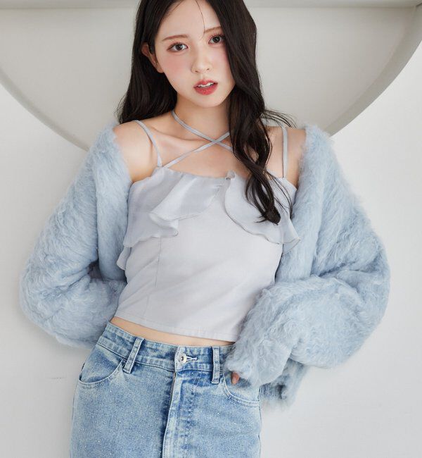  「クロスフリルキャミ」|シャツ・ブラウス|