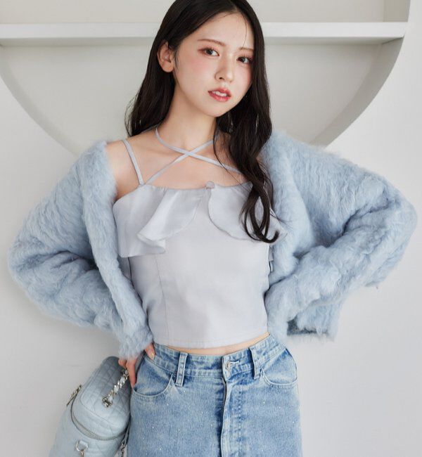  「クロスフリルキャミ」|シャツ・ブラウス|