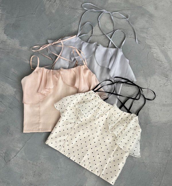  「クロスフリルキャミ」|シャツ・ブラウス|