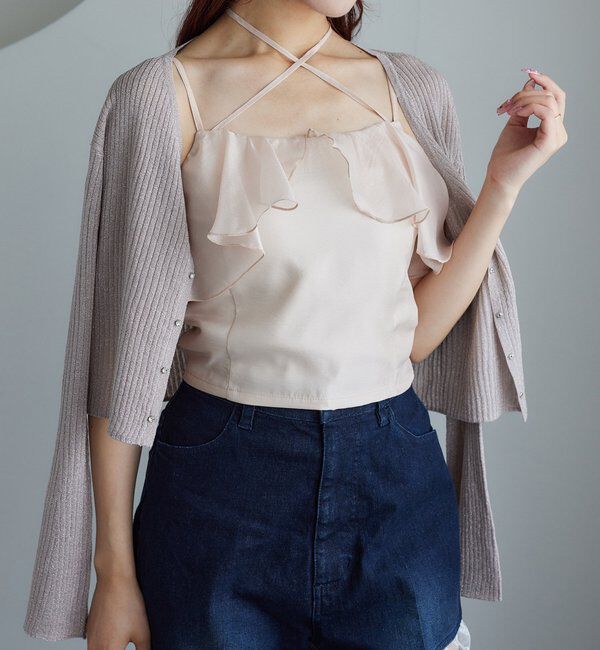  「クロスフリルキャミ」|シャツ・ブラウス|