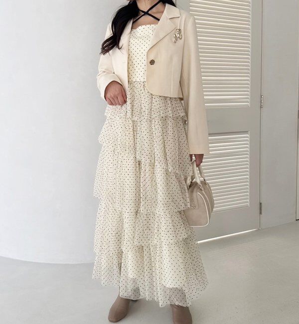  「【WEB限定リバイバル】ティアードチュールワンピース」|ワンピース|