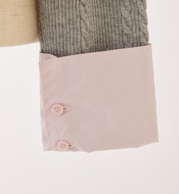  「シャツドッキングレイヤード風ニット」|ニット・セーター|