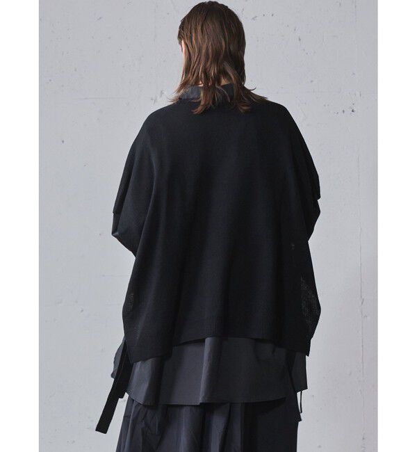 MIDIUMISOLID「MIDIUMISOLID for Ladies サイドリボンポンチョ」|ニット・セーター|