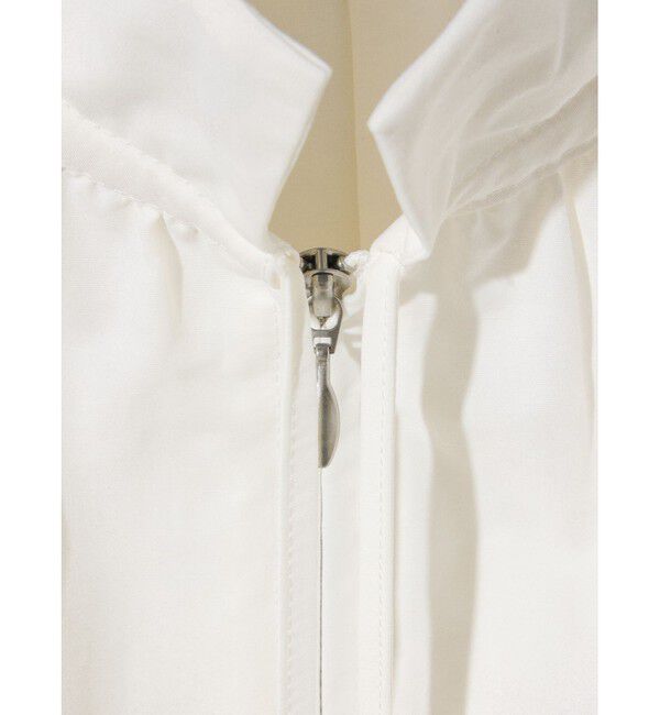 MIDIUMISOLID「MIDIUMISOLID for Ladies コットン/ナイロンスピンドルギャザーブルゾン」|テーラードジャケット|