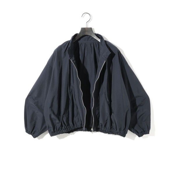 MIDIUMISOLID「MIDIUMISOLID for Ladies コットン/ナイロンスピンドルギャザーブルゾン」|テーラードジャケット|