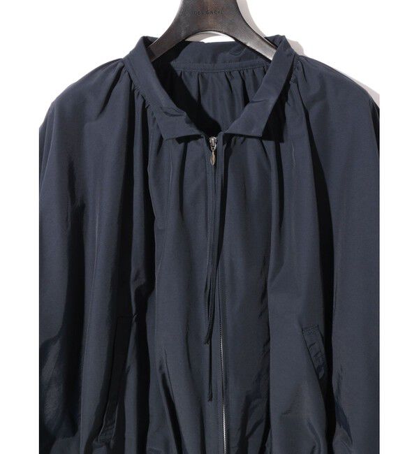 MIDIUMISOLID「MIDIUMISOLID for Ladies コットン/ナイロンスピンドルギャザーブルゾン」|テーラードジャケット|