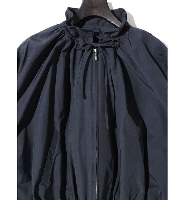 MIDIUMISOLID「MIDIUMISOLID for Ladies コットン/ナイロンスピンドルギャザーブルゾン」|テーラードジャケット|