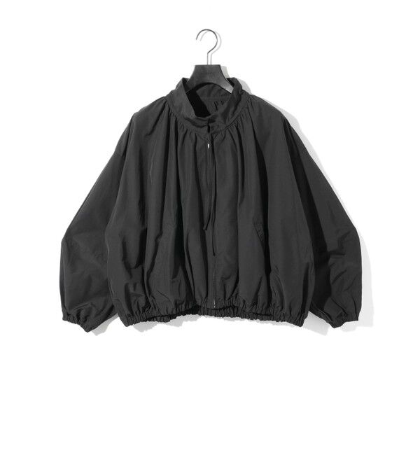 MIDIUMISOLID「MIDIUMISOLID for Ladies コットン/ナイロンスピンドルギャザーブルゾン」|テーラードジャケット|