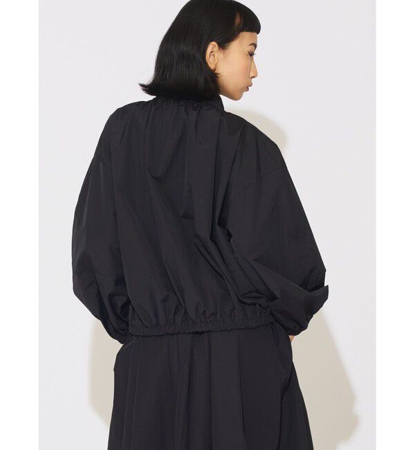 MIDIUMISOLID「MIDIUMISOLID for Ladies コットン/ナイロンスピンドルギャザーブルゾン」|テーラードジャケット|