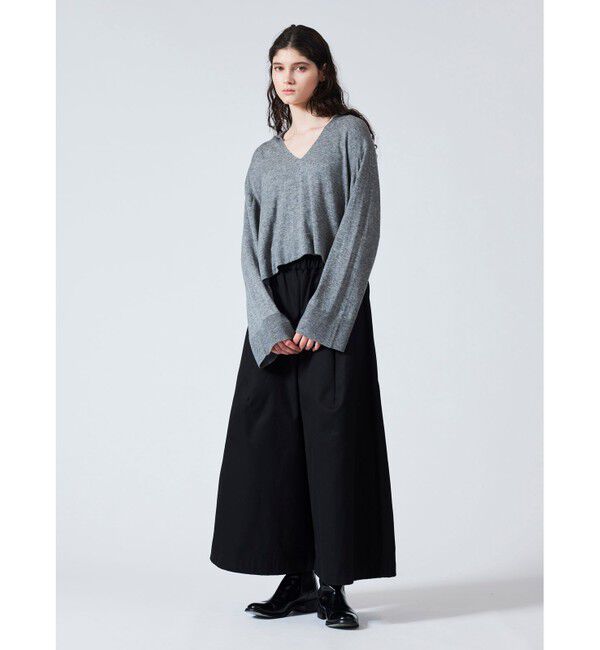 mizuiro ind「mizuiro ind スキッパープルオーバー」|ニット・セーター|