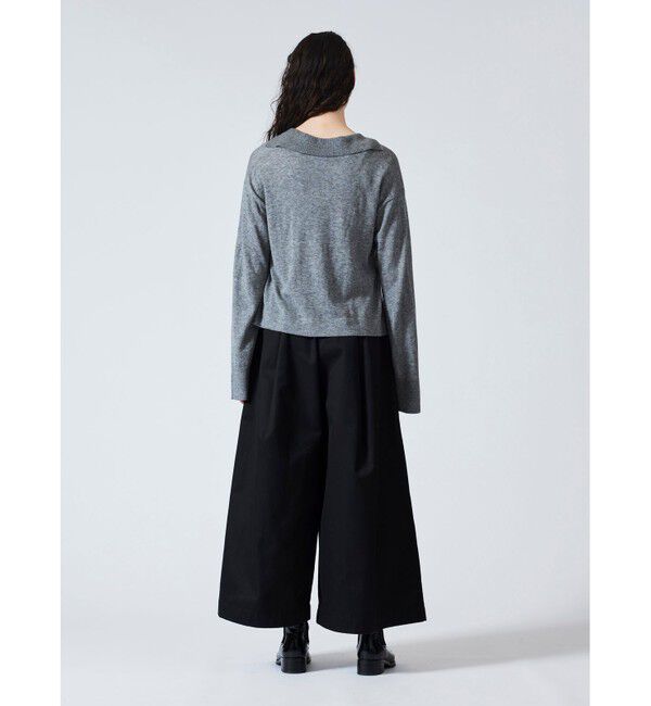 mizuiro ind「mizuiro ind スキッパープルオーバー」|ニット・セーター|