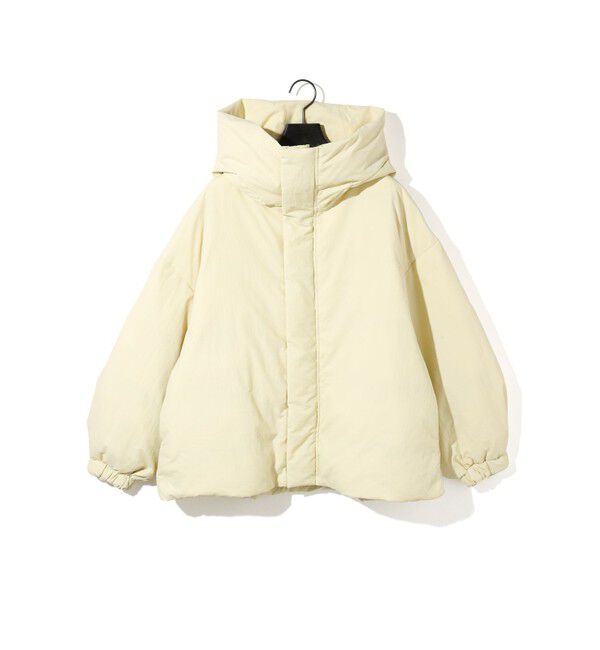 MIDIUMISOLID「MIDIUMISOLID for Ladies フードダウンブルゾン」|テーラードジャケット|アイボリー