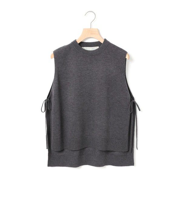 MidiUmi「MidiUmi サイドリボンベスト」|ベスト・ジレ|チャコールグレー