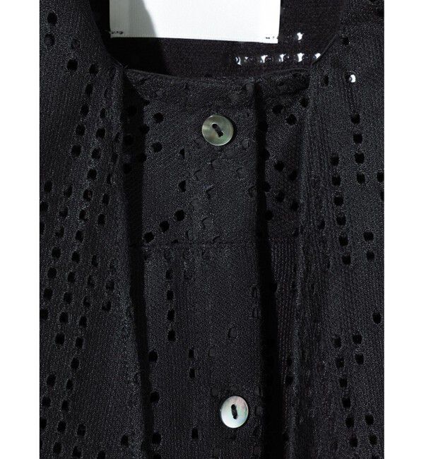 MIDIUMISOLID「MIDIUMISOLID for Ladies レースボウタイノースリーブブラウス」|シャツ・ブラウス|