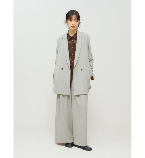 MIDIUMISOLID「MIDIUMISOLID for Ladies ワイドコクーンパンツ」|その他|グレージュ